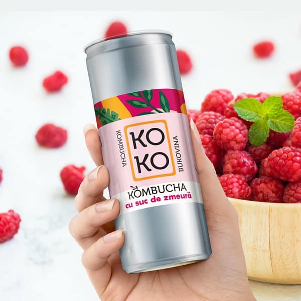 kombucha suc de zmeura