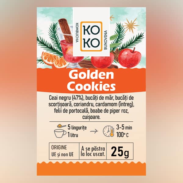 Ceai Golden Cookies - Zesty Orange Cookie Taste