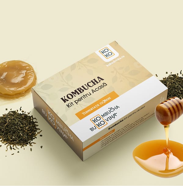 Kombucha Kit pentru Acasă - Fermentație cu Miere
