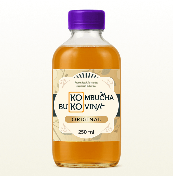 KOmbucha original - băutură probiotică artizanală naturală fermentată