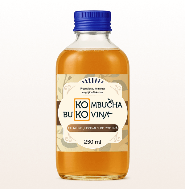 Kombucha cu Miere și extract de Cofeină