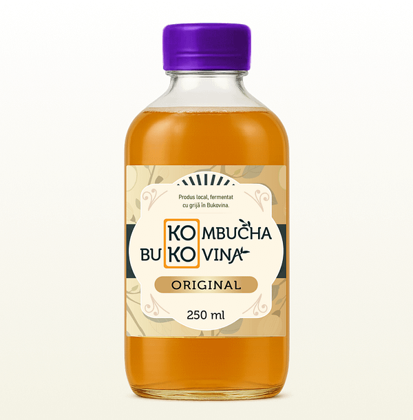 KOmbucha original - băutură probiotică artizanală naturală fermentată