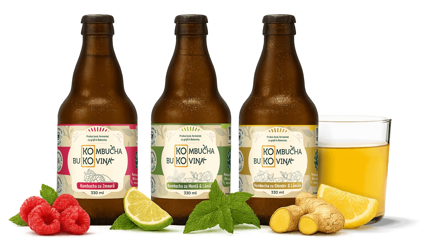 Kombucha Bukovina – Băutură probiotică artizanală din Bucovina, fermentată natural Kombucha Bukovina – Băutură probiotică artizanală din Bucovina, fermentată natural